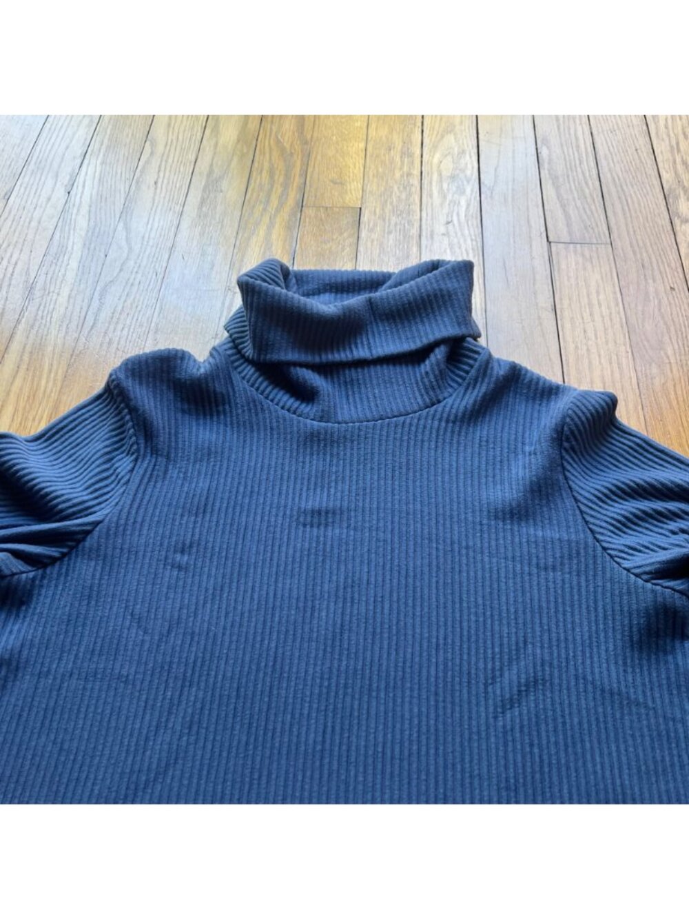 Club Monaco Size S Navy Blue Meredy Rib Knit Long Sleeve Turtleneck Sweater Top - Picture 10 of 14